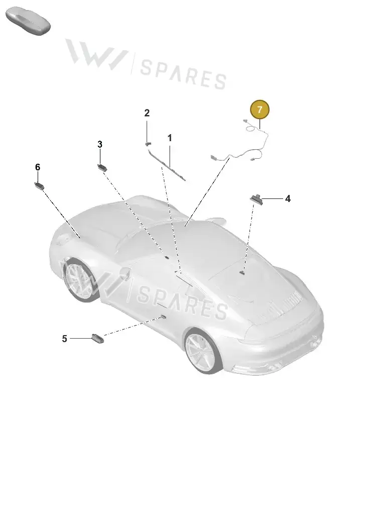 992971679A Porsche Wiring Set for Dash Panel Box Light