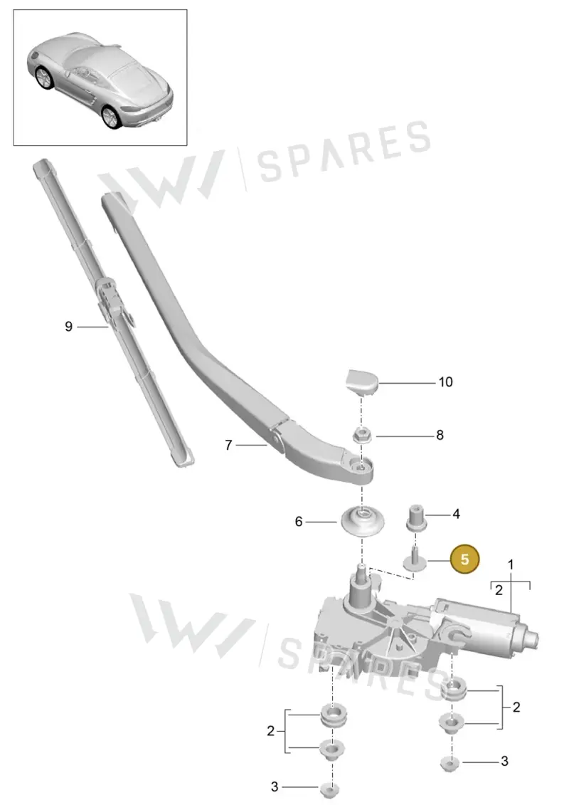 99907346801 Porsche Bolt with Washer