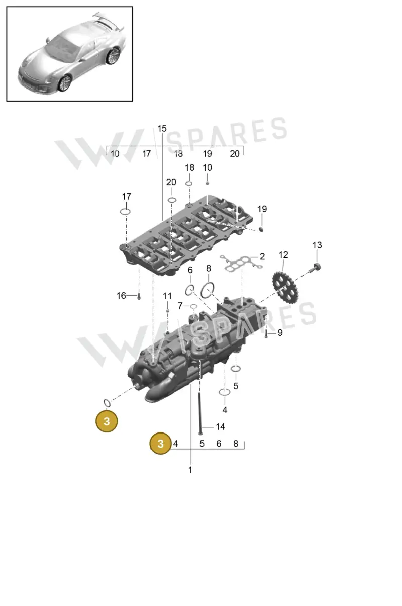 99970769640 Porsche O-Ring