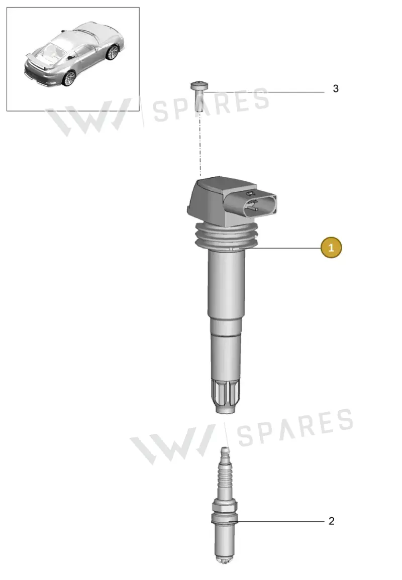 9A160210407 Porsche Ignition Coil
