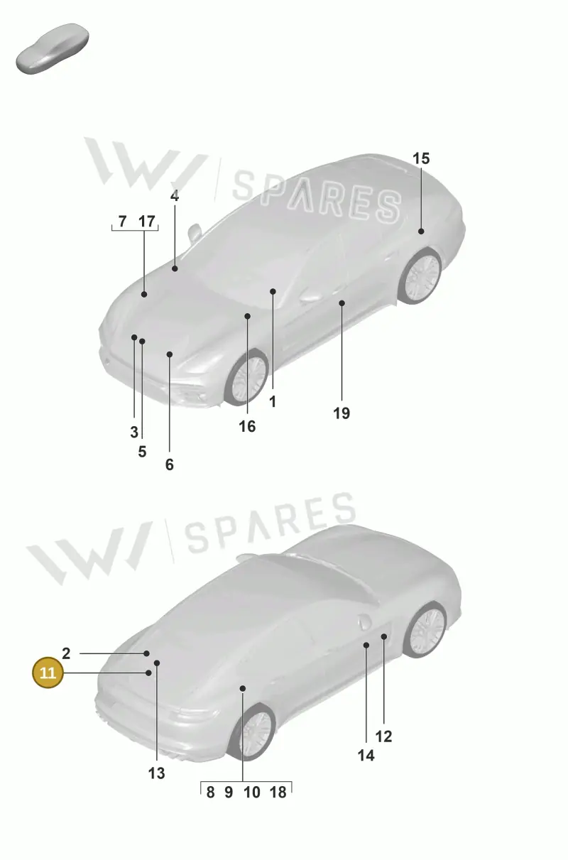 9A7010004 Porsche Sticker