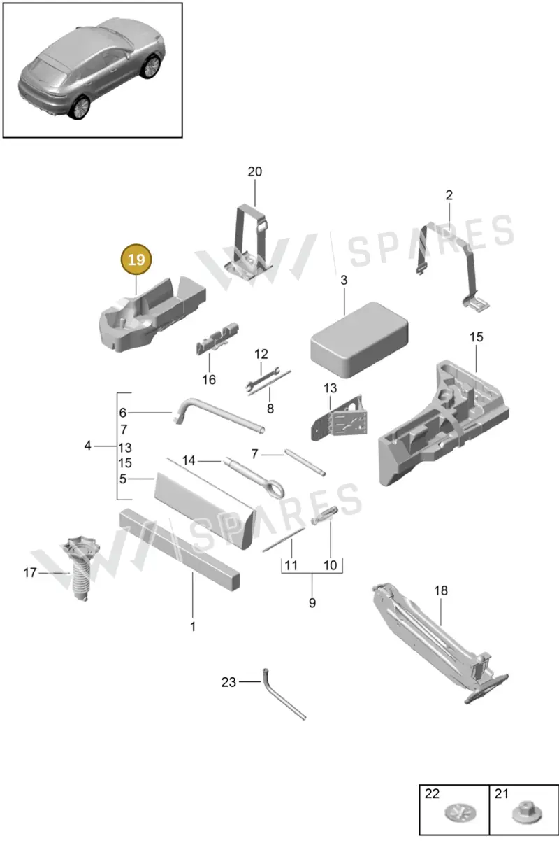 9A701211100 Porsche Toolbox