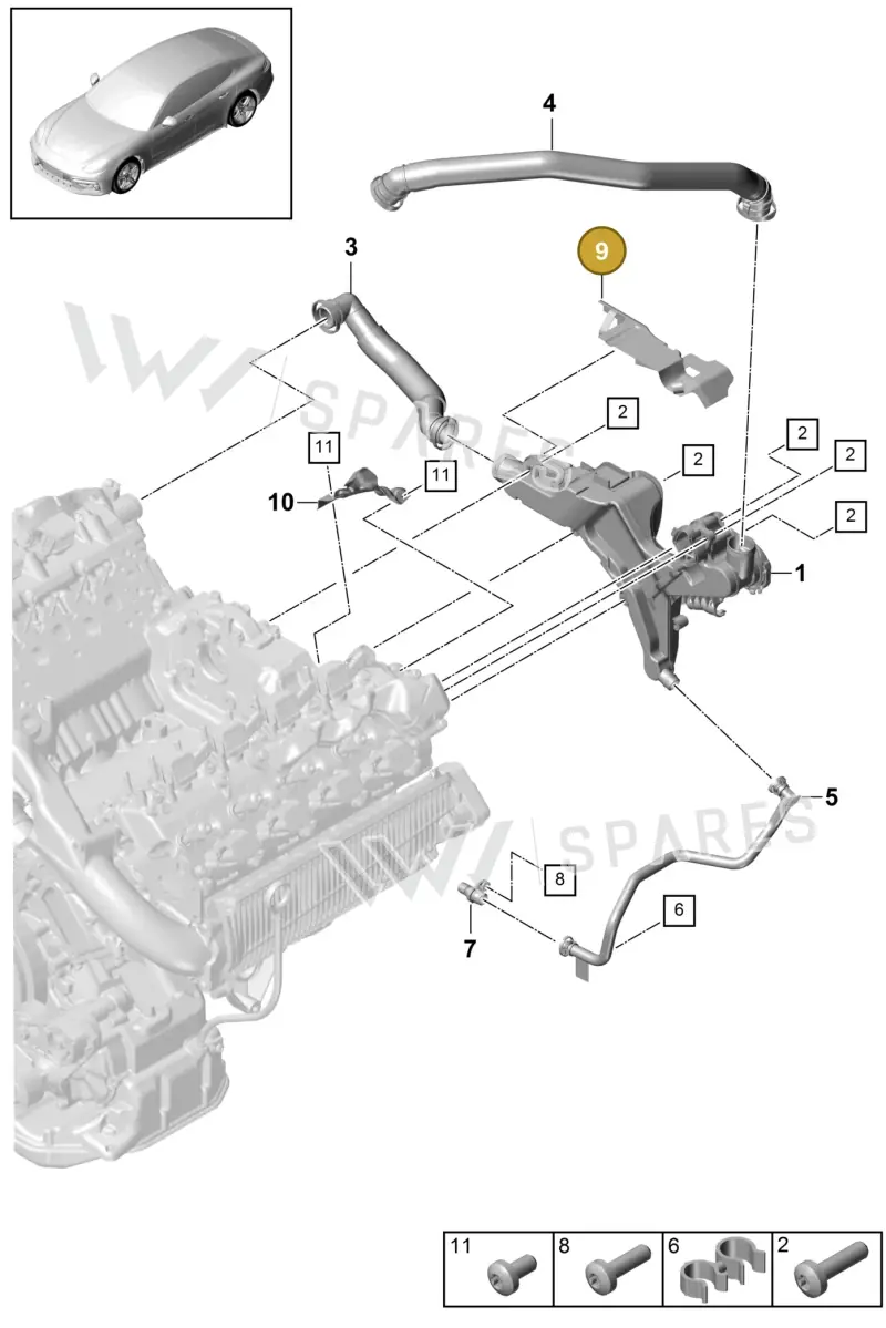 9A713199107 Porsche Heat Insulation