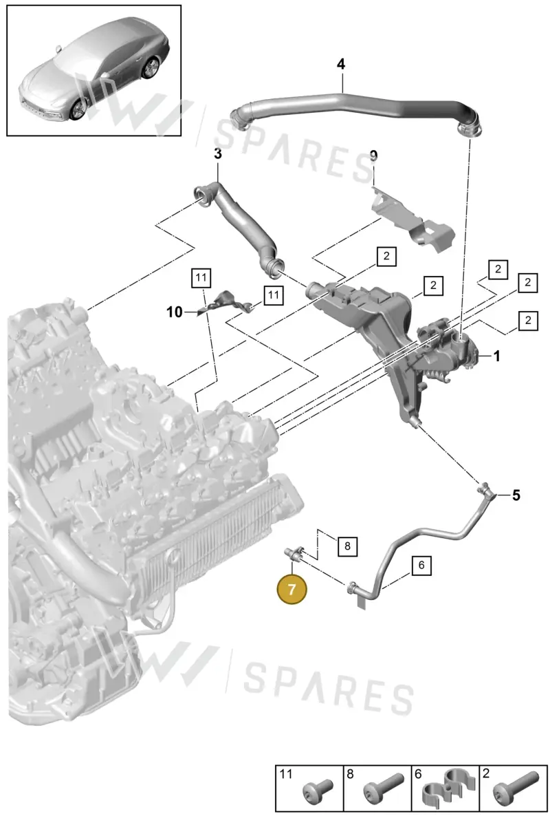 9A740907900 Porsche Connection Piece