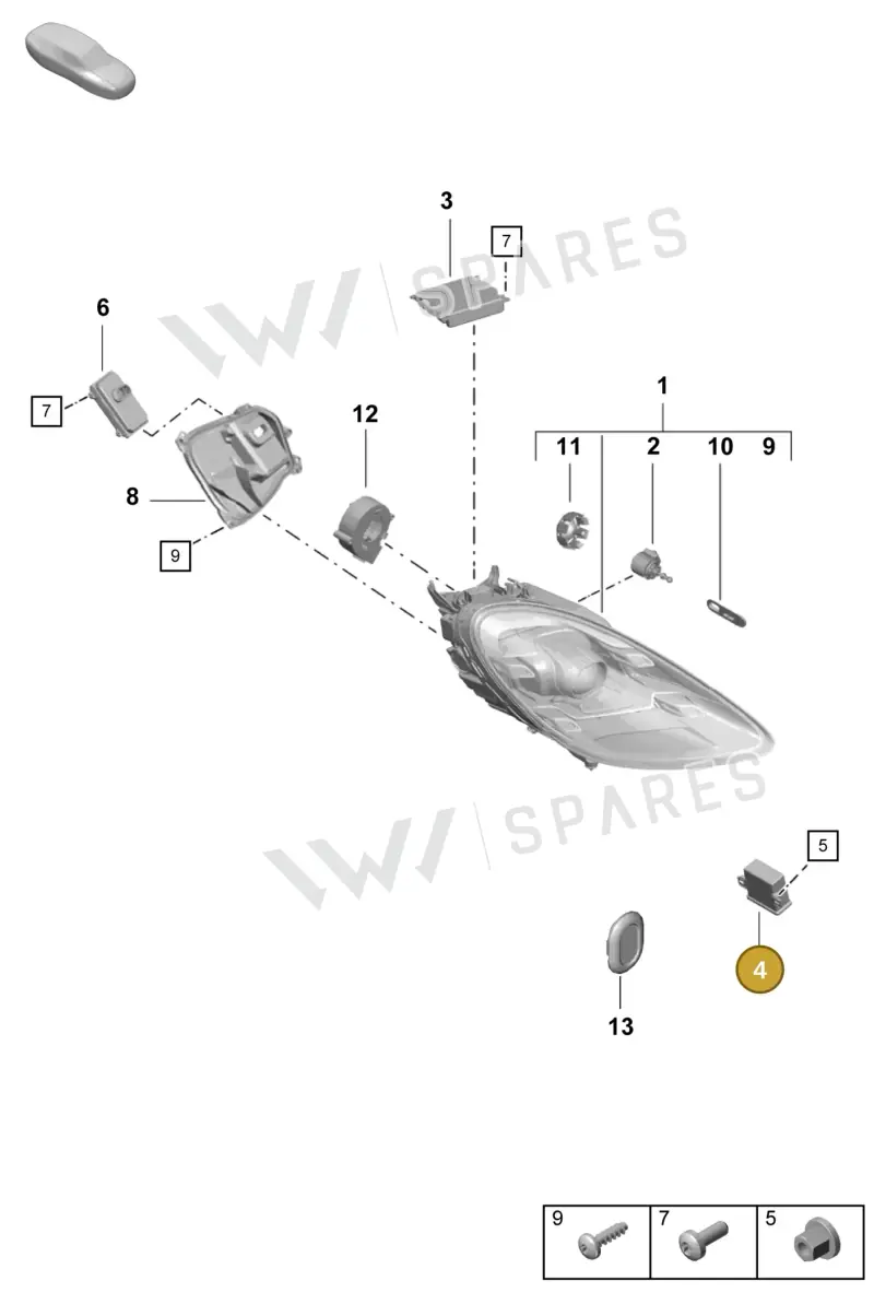 9A790735700 Porsche Control Unit