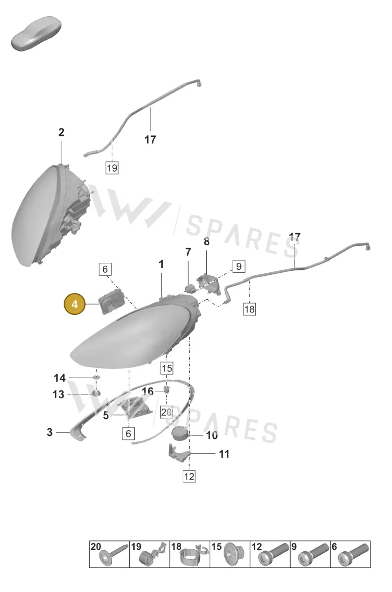 9A790739900 Porsche Control Unit for Light Control System