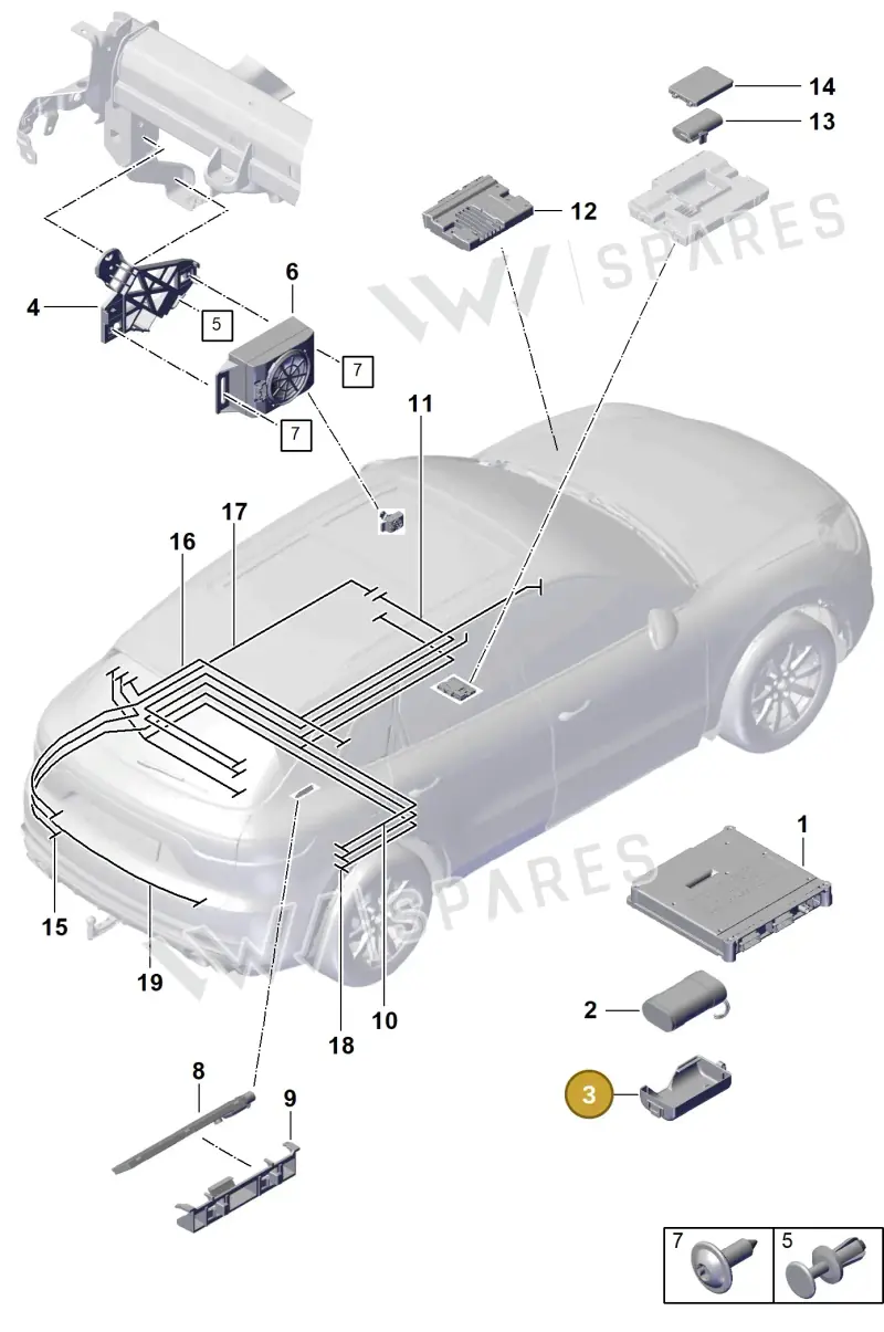 9A7907729 Porsche Battery Cover