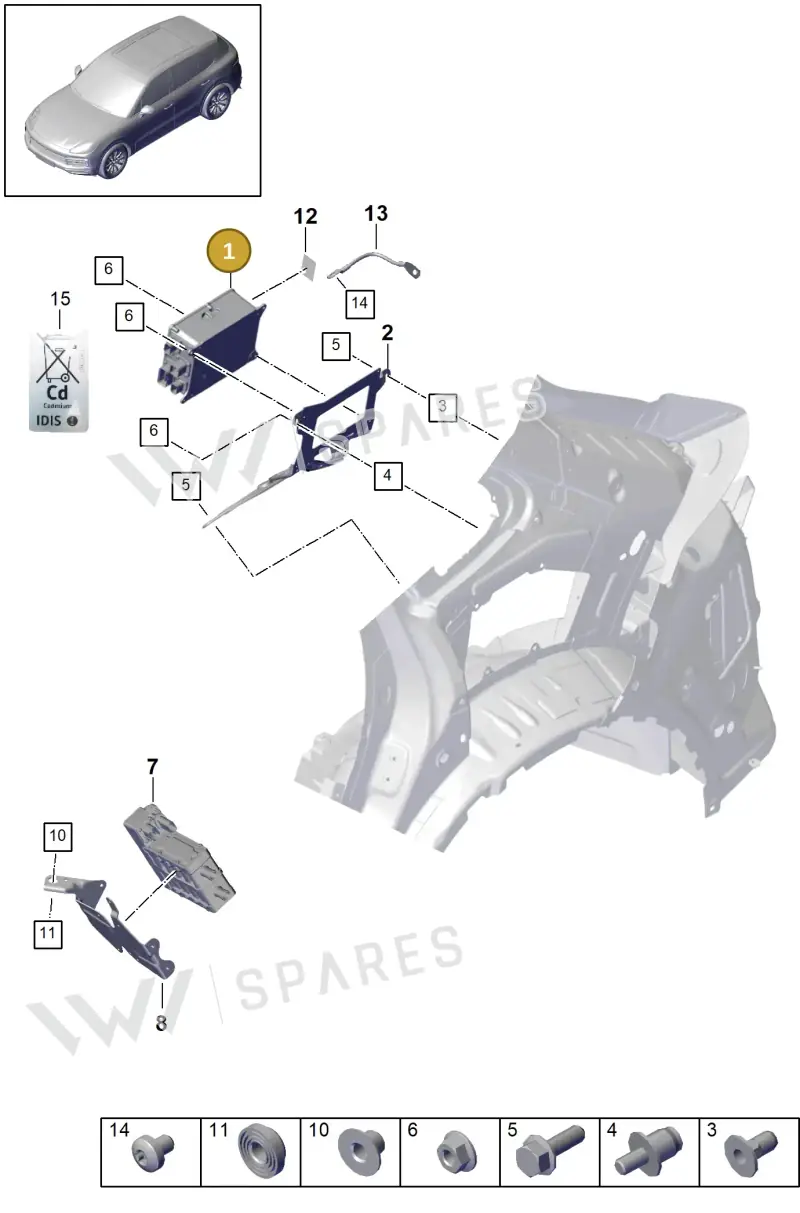 9A7915682B Porsche Charger for High-Voltage Battery