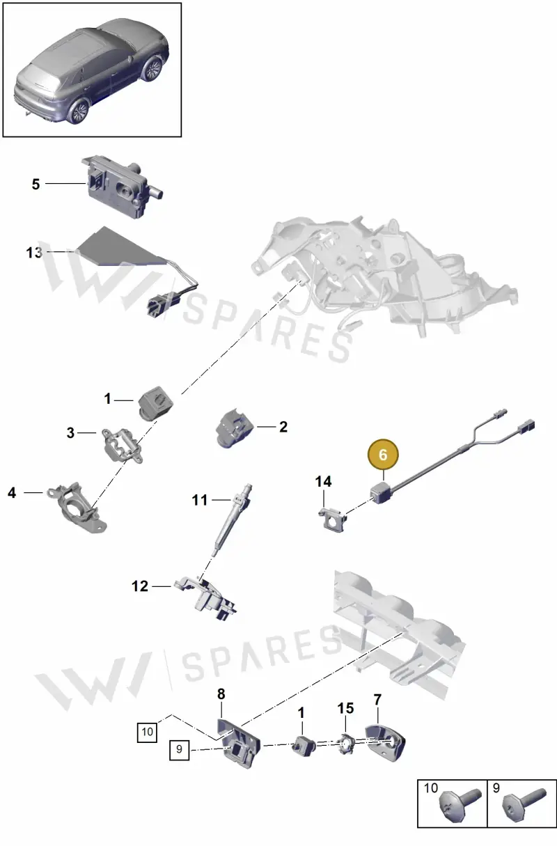 9A798055600 Porsche Reversing Camera