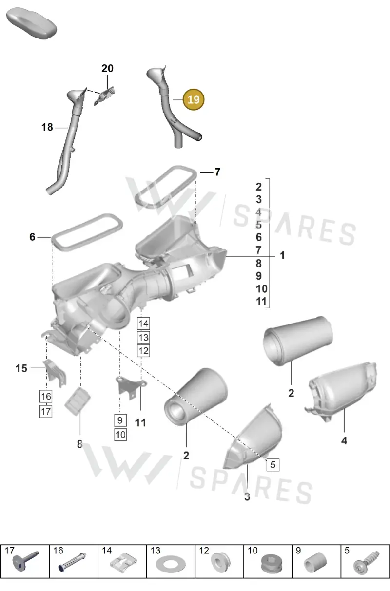 9GT129252A Porsche Air Guide