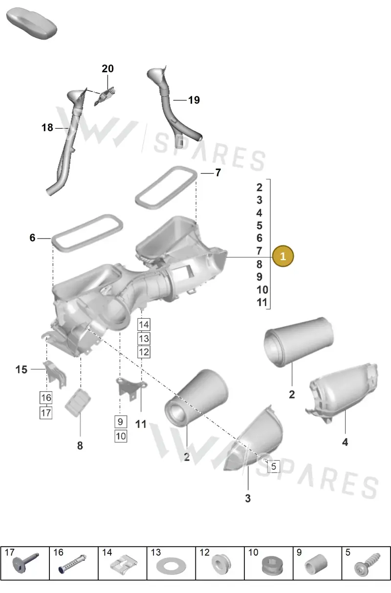 9GT129407L Porsche Air Filter