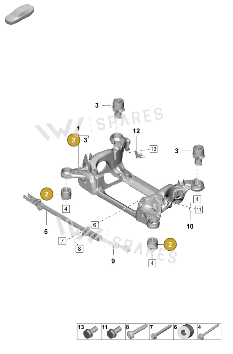 9J1505541B Porsche Hydro-Mounting