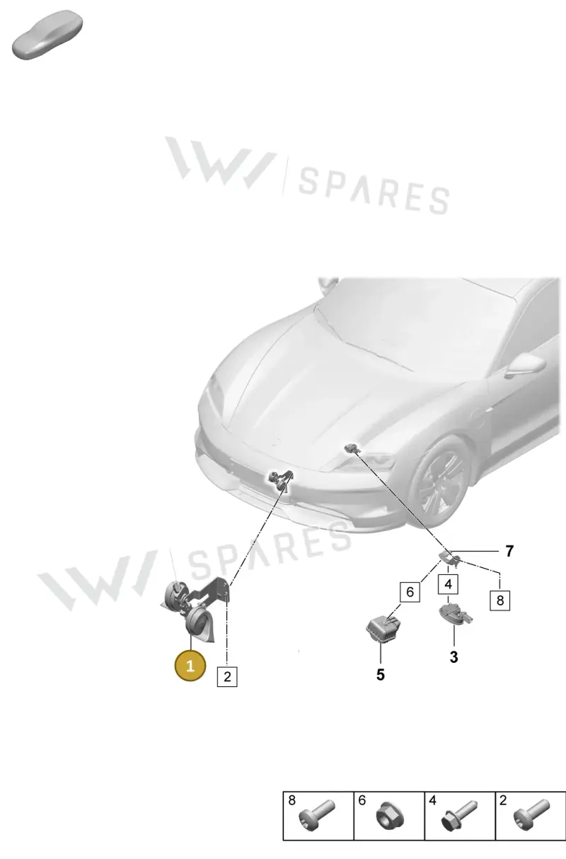 9J1951201 Porsche Twin Fanfare