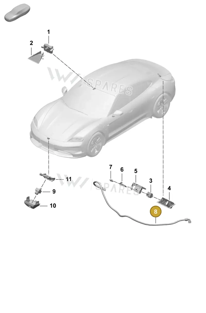 9J1955447 Porsche Hose Line for Washer Water