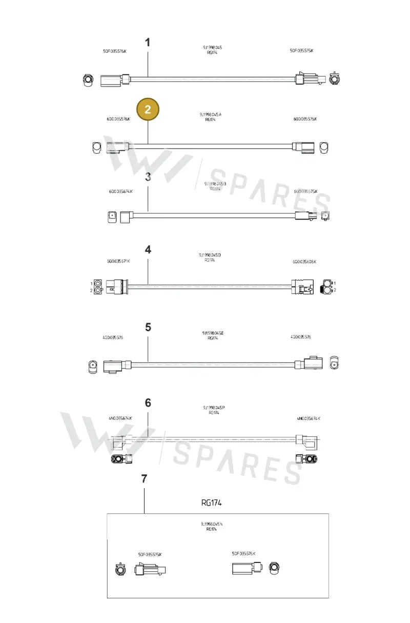 9J1998045A Porsche Repair Set for Aerialwires