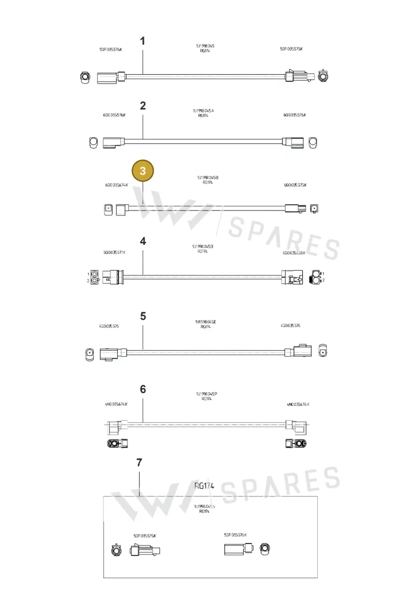 9J1998045B Porsche Repair Set for Aerialwires