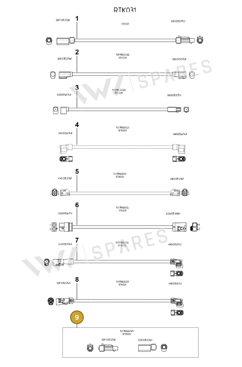 9J1998045M Porsche Connecting Piece