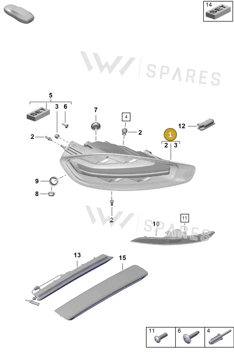 9P0945095B Porsche Rear Light
