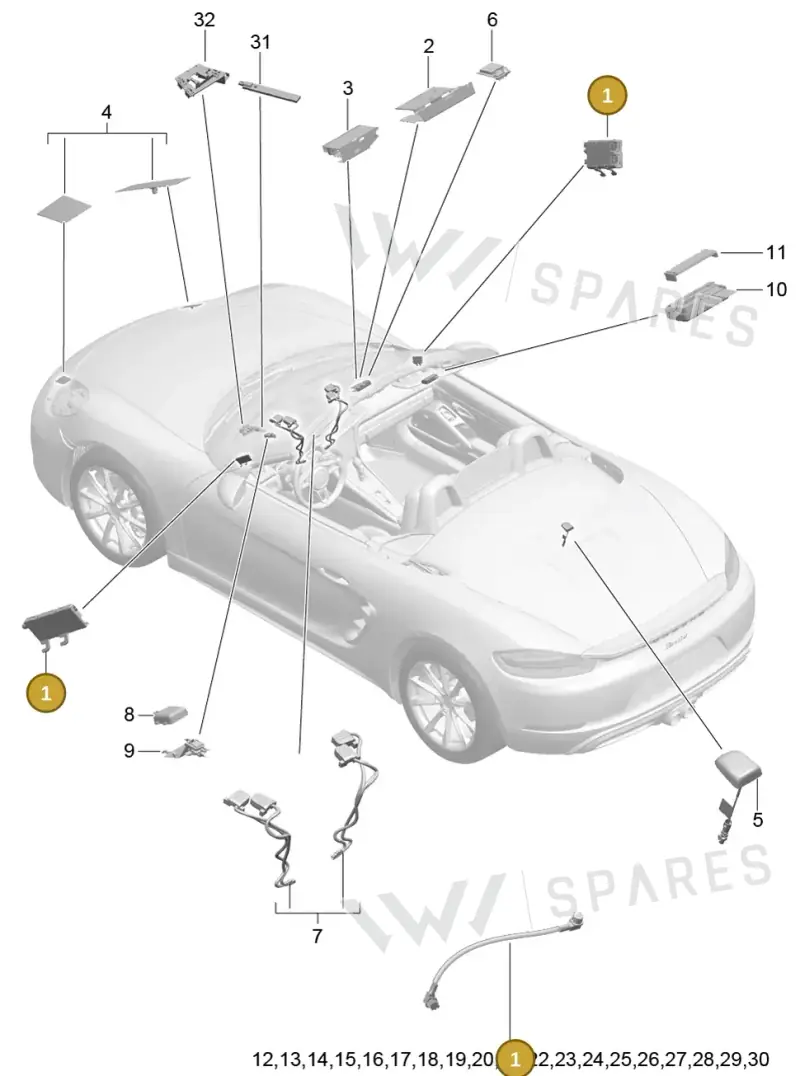 9P1035225C Porsche Aerial Amplifier