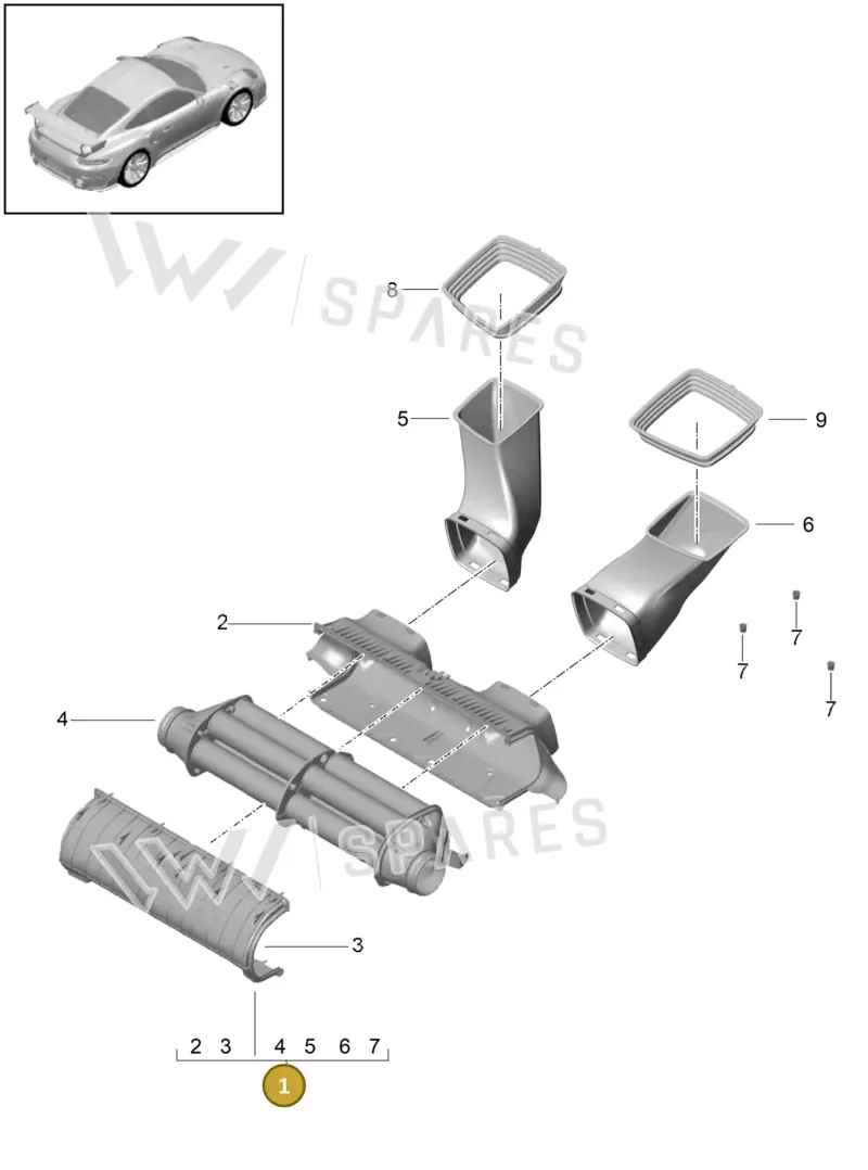 9P1129601C Porsche Air Filter