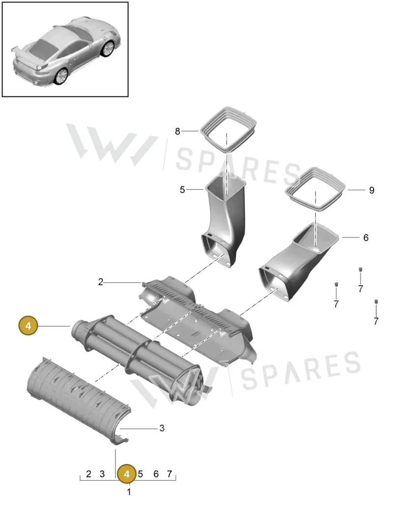 9P1129620A Porsche Air Filter Element