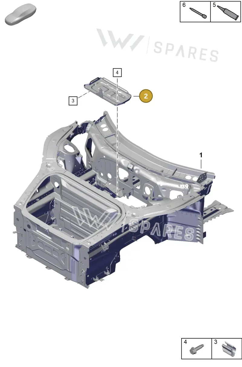 9P1804825A Porsche Battery Console