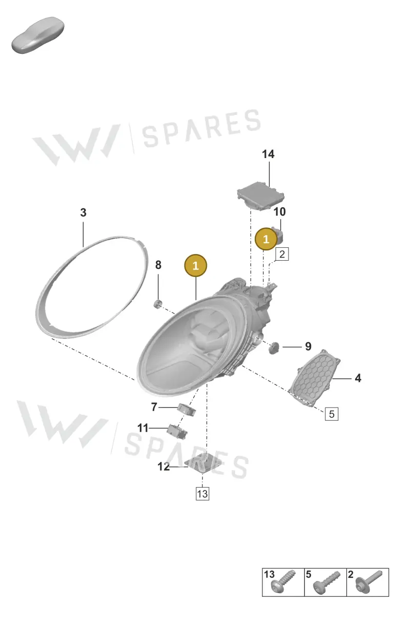 9P5941681B Porsche LED Headlight with Matrix Beam