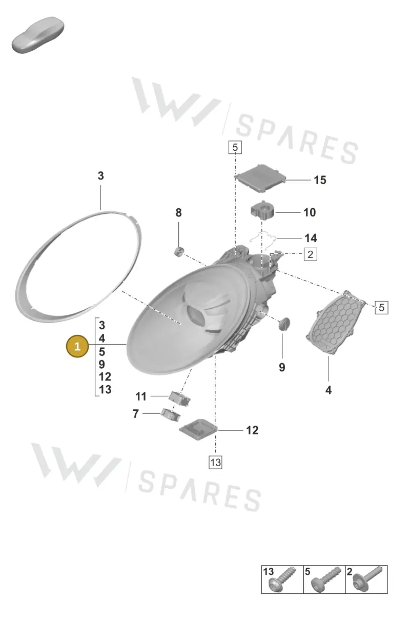 9P5941682D Porsche LED Headlight with Matrix Beam