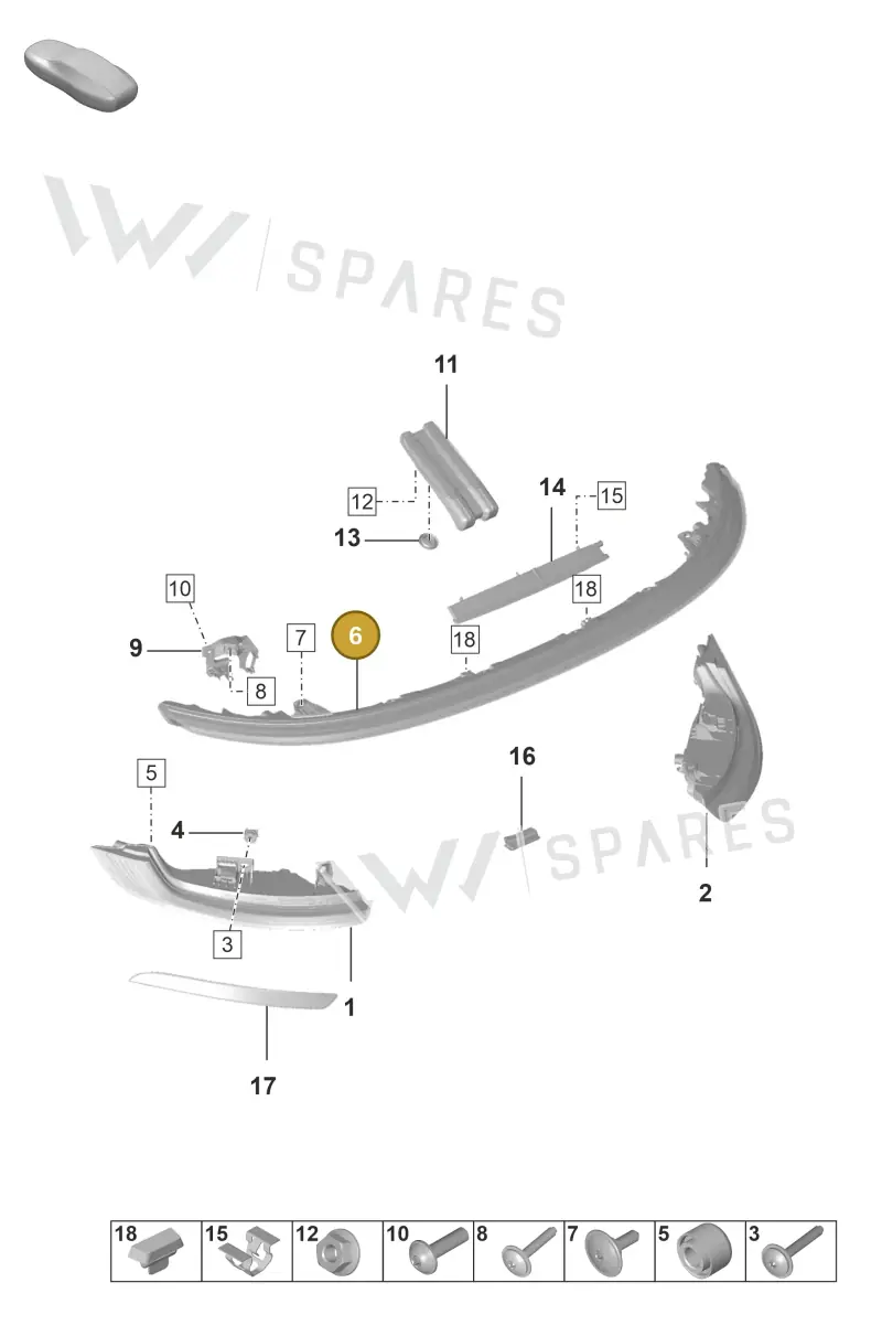 9P5945081D Porsche Rear Light