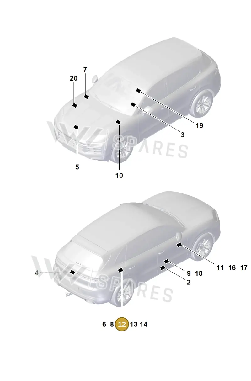 9Y0010001S Porsche Sticker