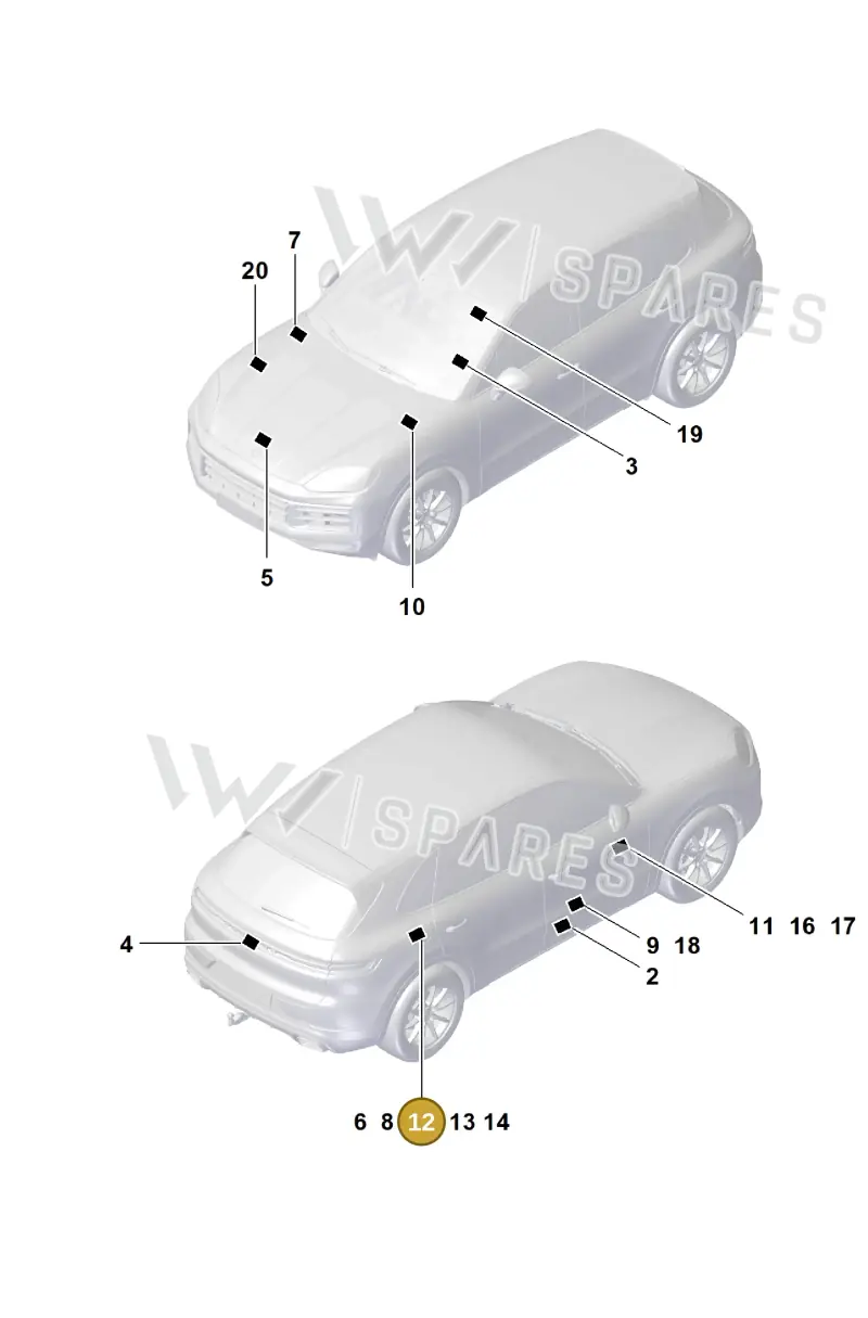 9Y0010001 Porsche Sticker