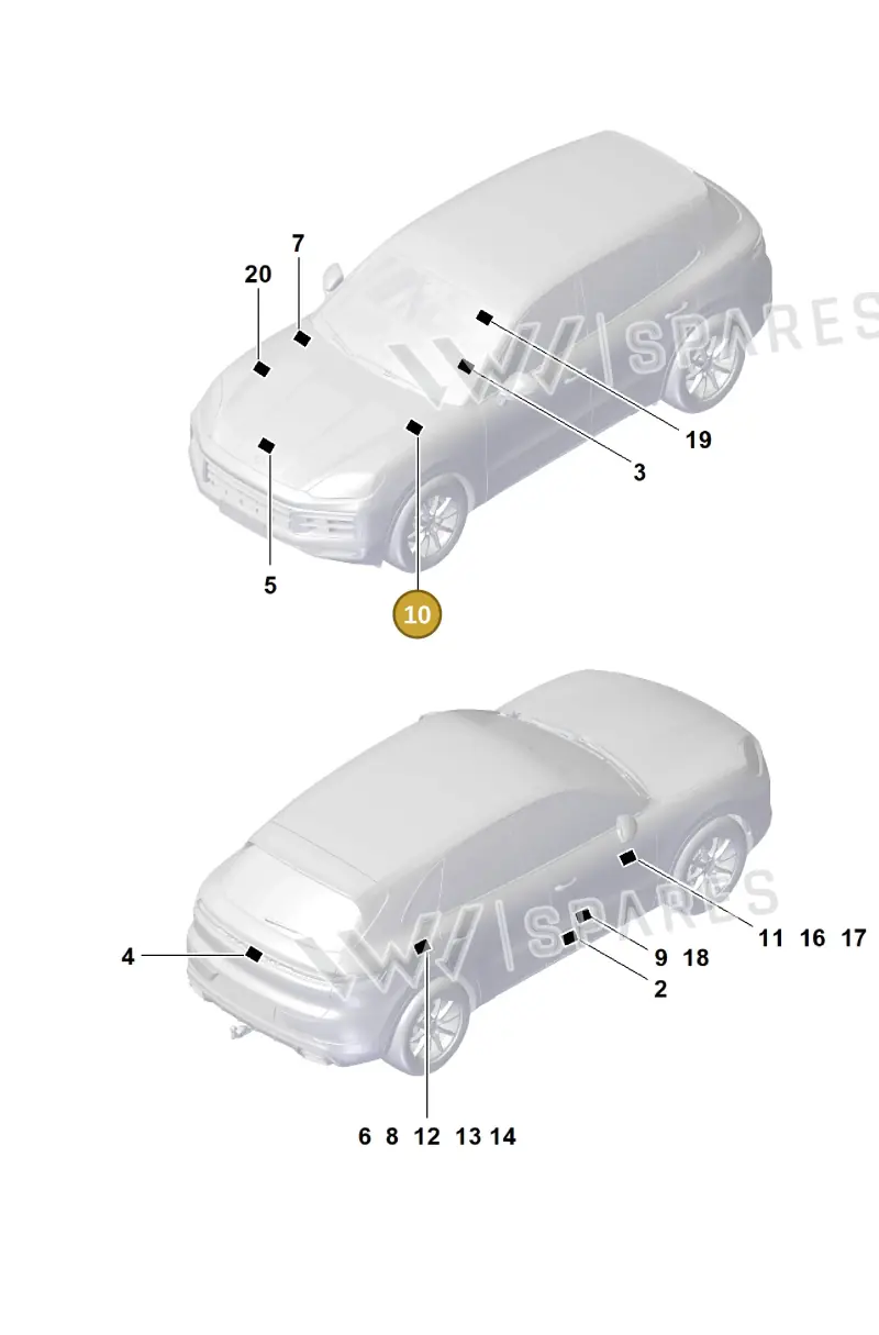 9Y0010014T Porsche Type Plate * Coolant
