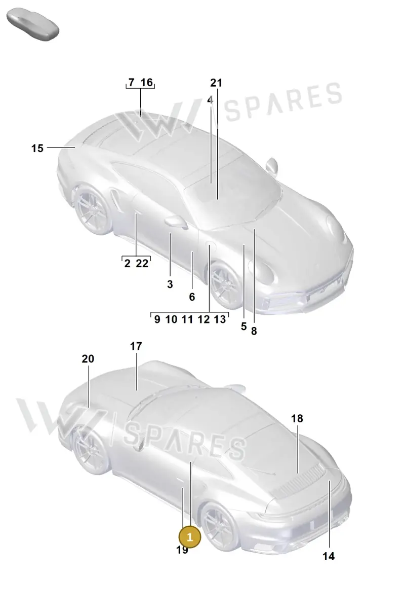 9Y0010539 Porsche Warning Sign