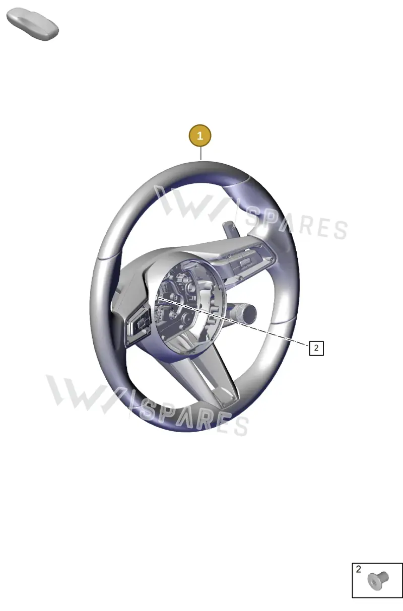 9Y0419091PLIP1 Porsche Steerwheel (Black/Silver Shade IP1)