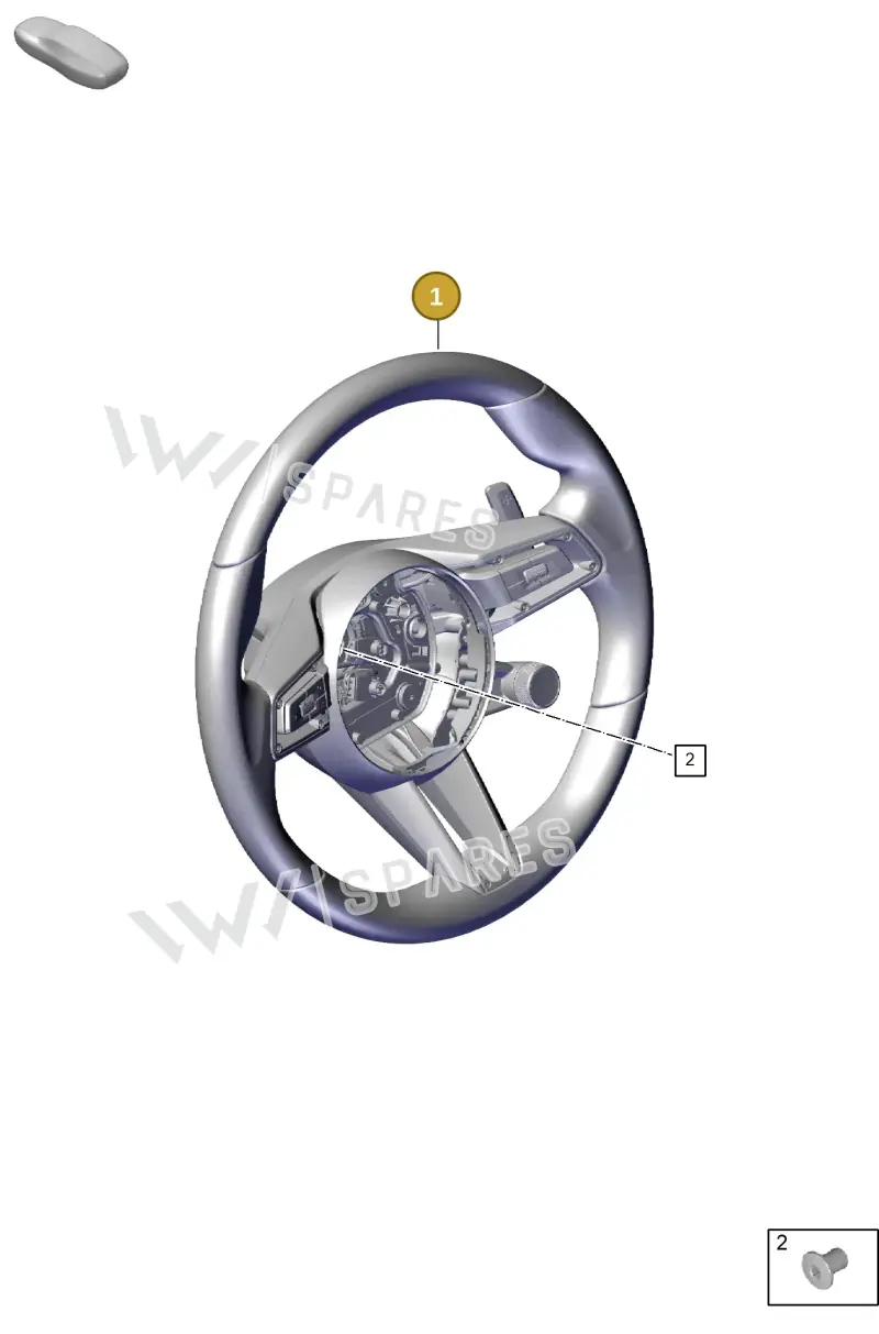 9Y0419091PNIP1 Porsche Multifunction Sports Steering Wheel, Race-Tex (Black/Silver Shade IP1)