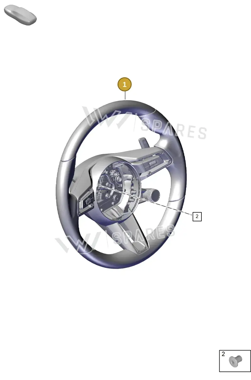 9Y0419091PRII6 Porsche Steerwheel (Basalt Black/Black II6)