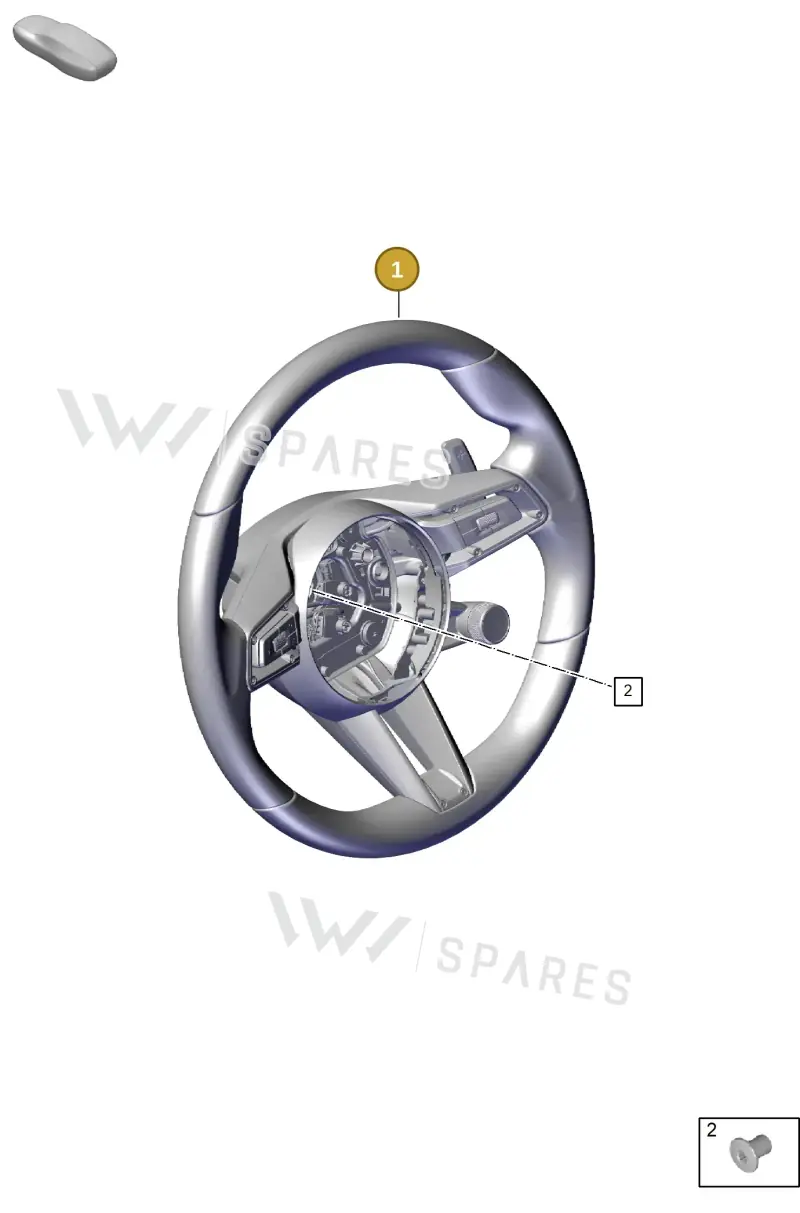 9Y0419091PRII7 Porsche Steerwheel (Basalt Black/Neodyme II7)