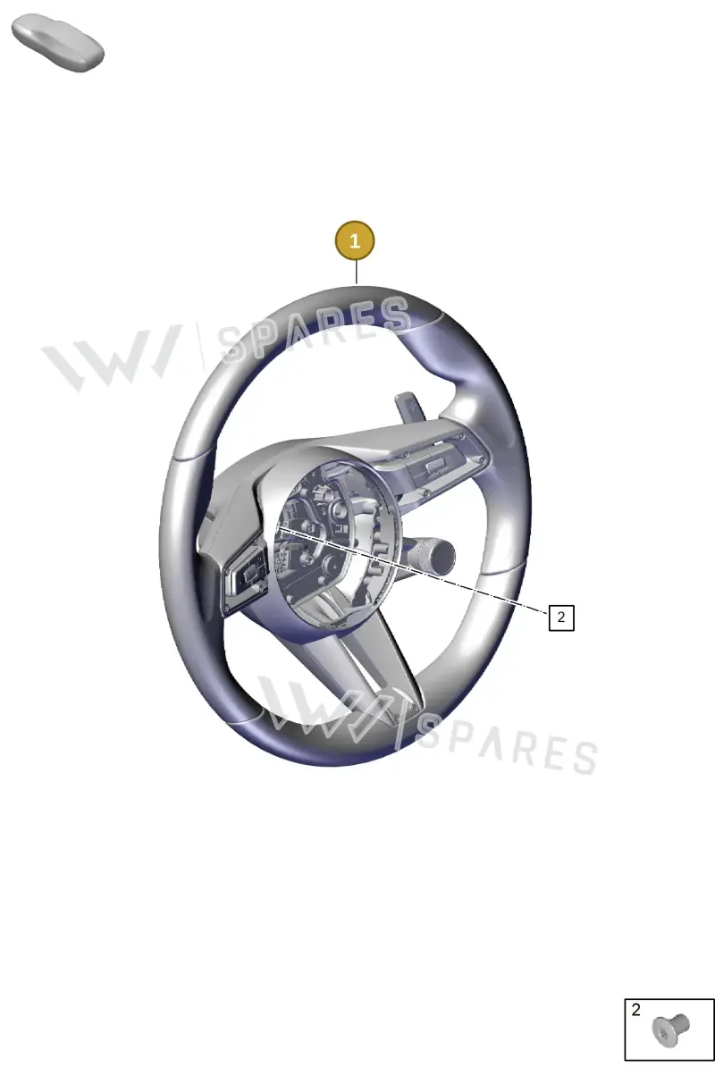 9Y0419091RCII6 Porsche Steerwheel (Basalt Black/Black II6)