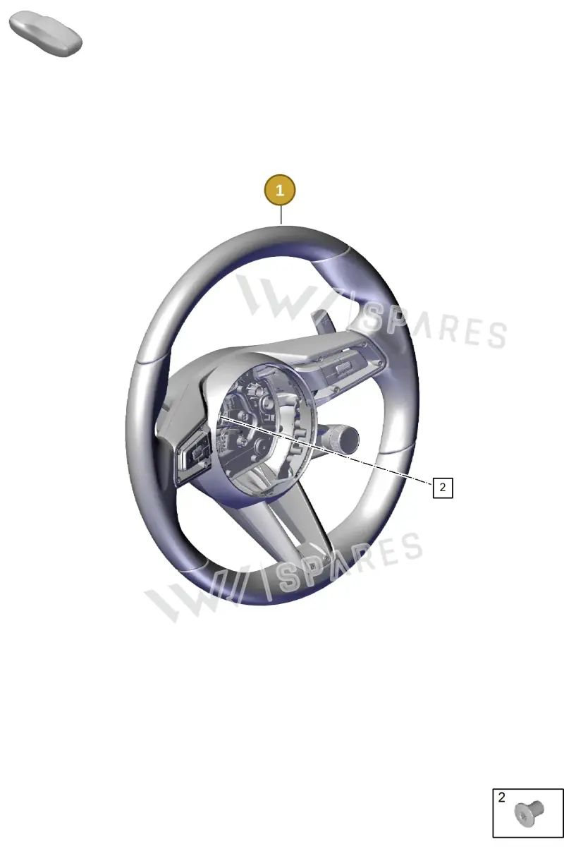 9Y0419091REIP1 Porsche Steerwheel (Black/Silver Shade IP1)