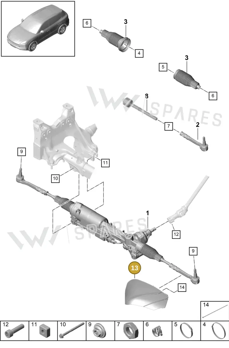 9Y0615447B Porsche Air Guide Channel