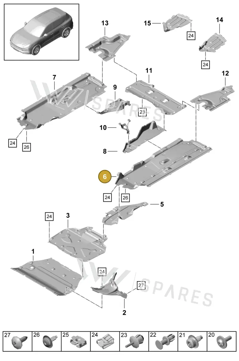 9Y0825101E Porsche Underbody Protection