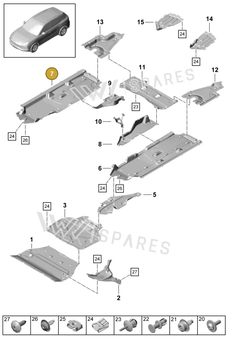 9Y0825102E Porsche Underbody Protection