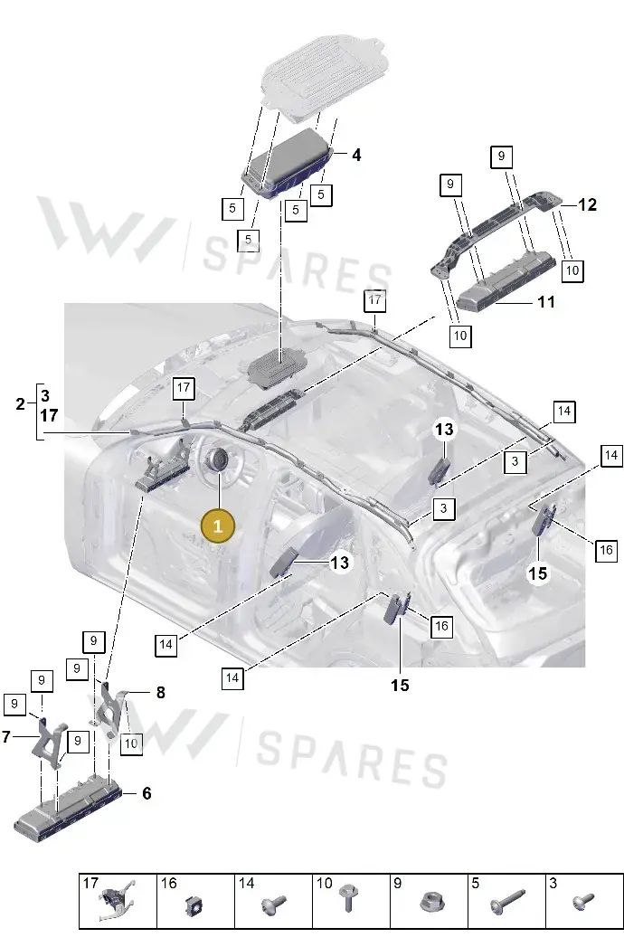 9Y0880201CHIA6 Porsche Airbag Unit (Black IA6)