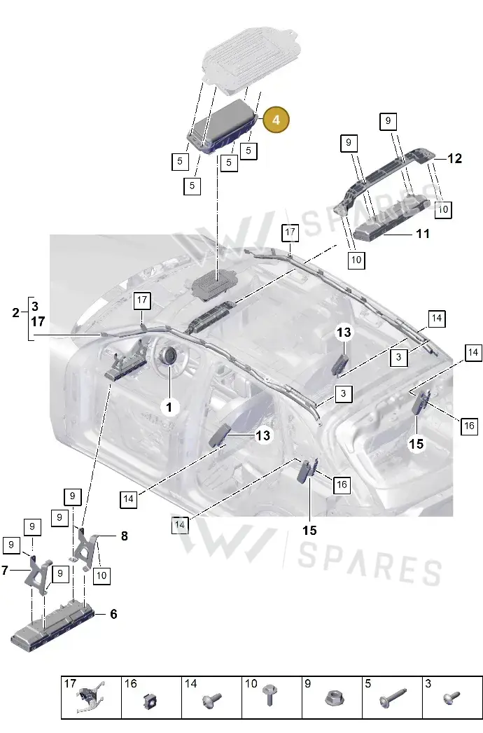 9Y0880204P Porsche Airbag Unit