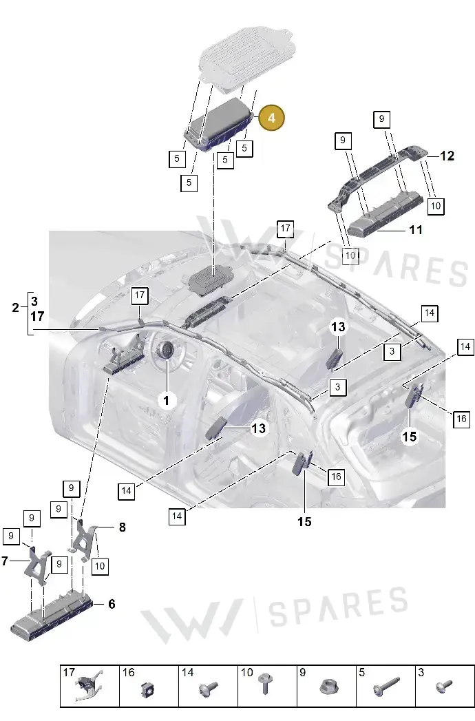 9Y0880204Q Porsche Airbag Unit