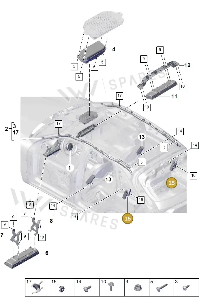9Y0880441G Porsche Side Airbag Unit
