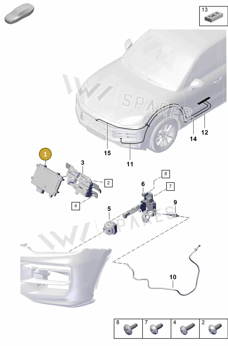 9Y0907547L Porsche Control Unit for Night-Vision System