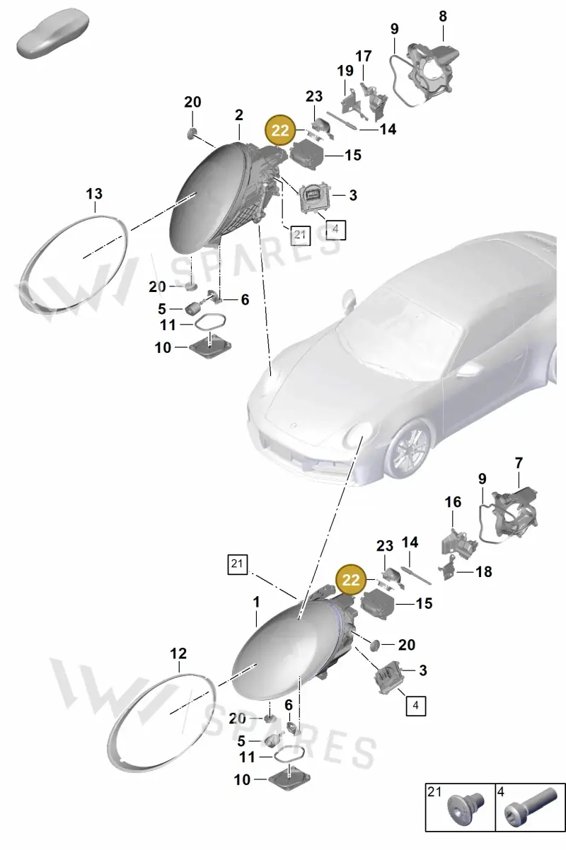 9Y0941052A Porsche Fan for Headlamps