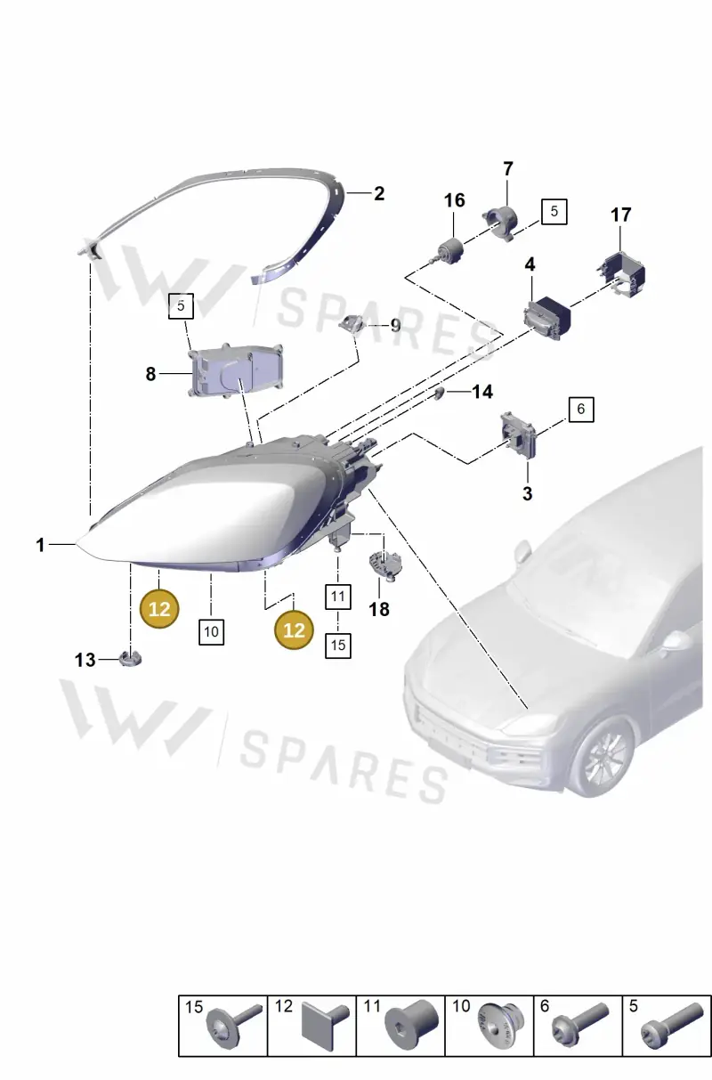 9Y0941097 Porsche Adjusting Screw