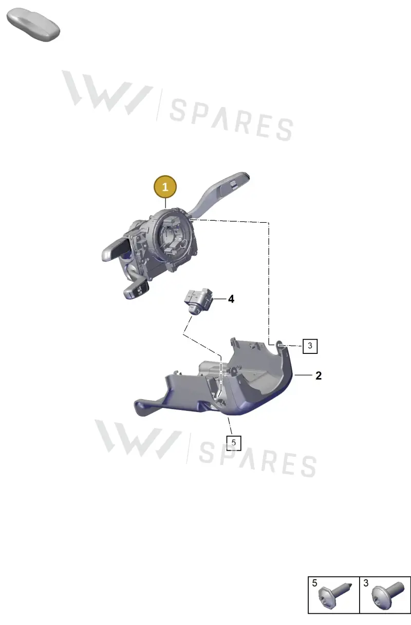 9Y0953501CGHUO Porsche Steering Column Switch (High-Gloss Black/Black HUO)